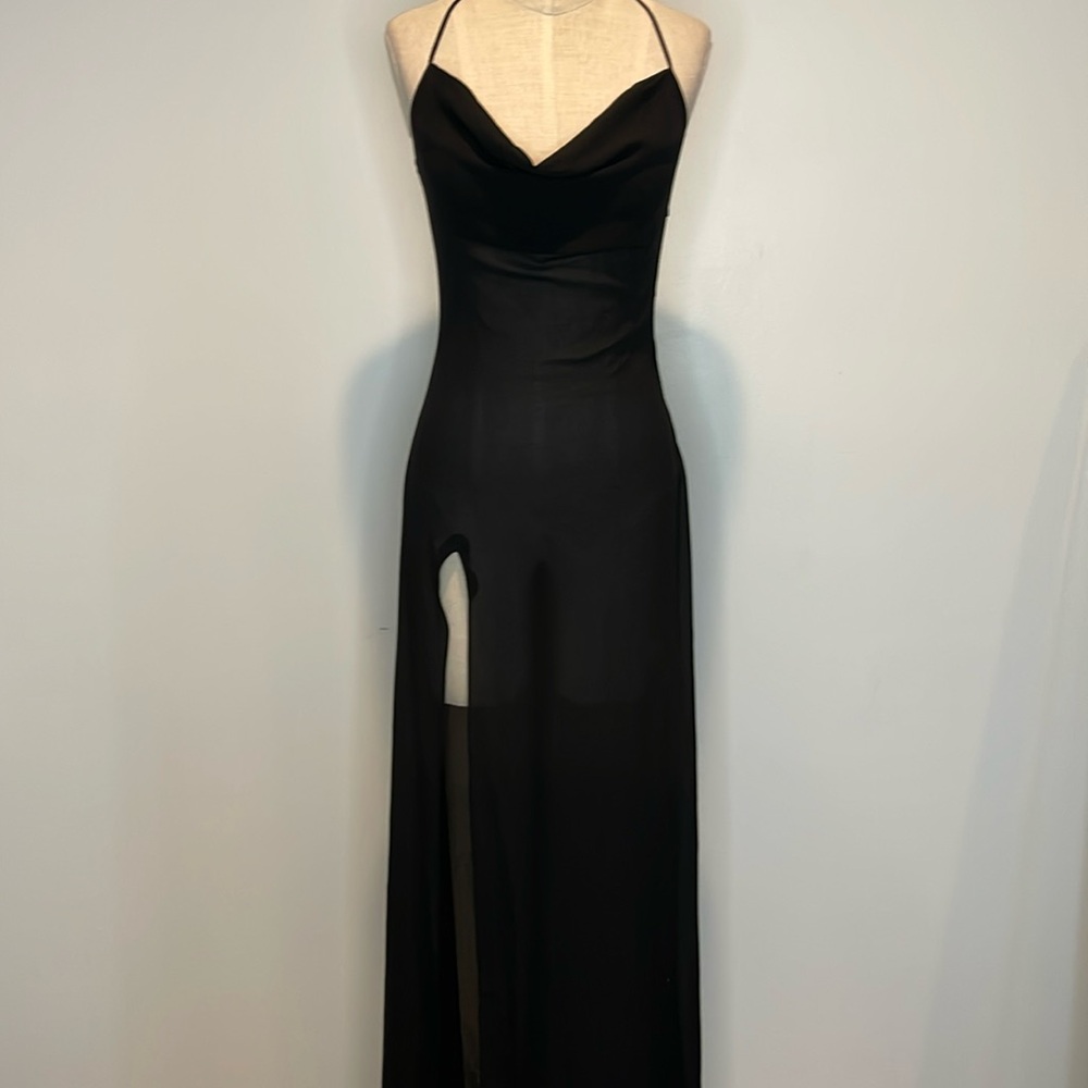 Sheer revolve dress with slit